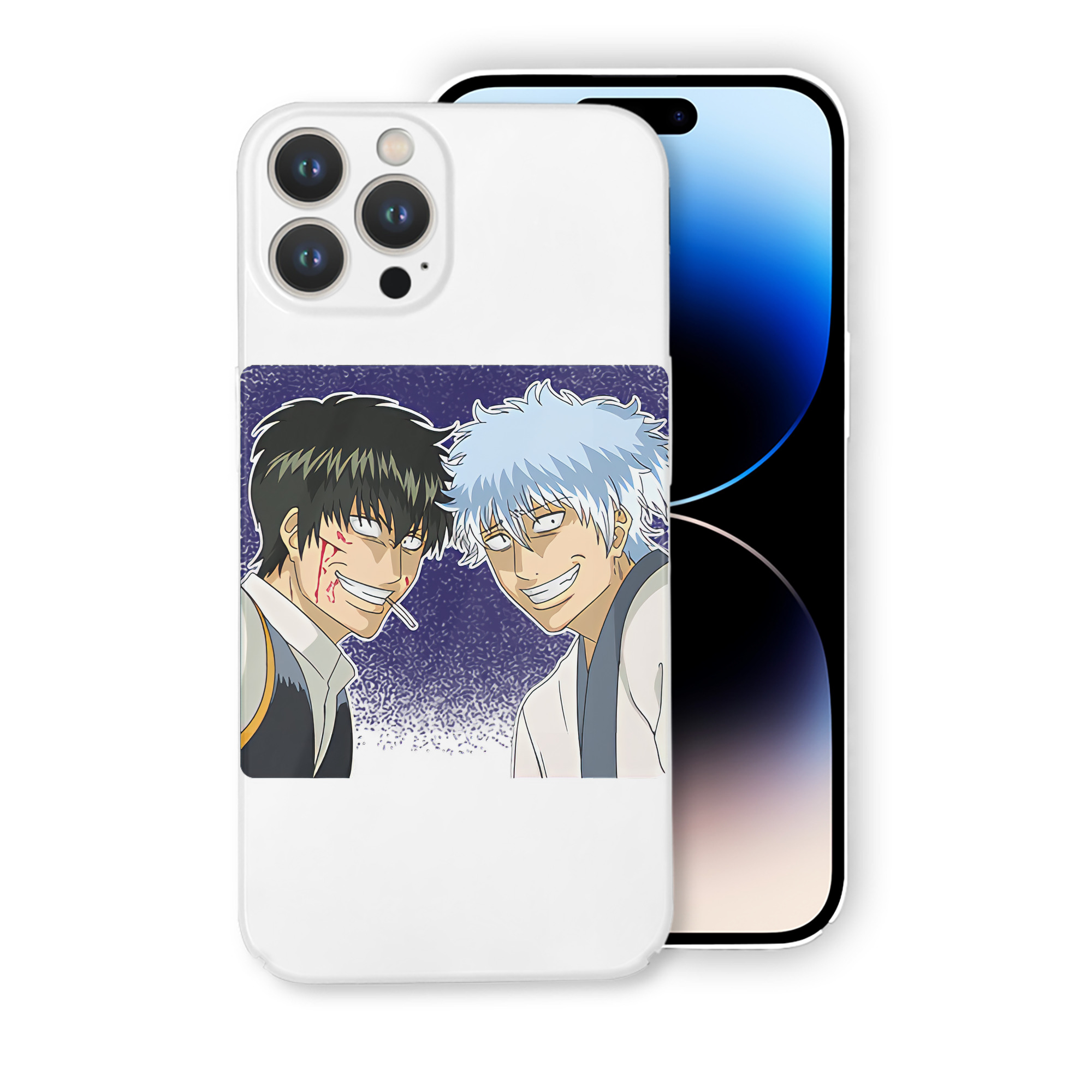 （画像用） ぎんたま 坂田銀時（さかたぎんとき） 神楽 志村新八（しむら しんぱち） GINTAMA Sakata Gintoki Kagura Shimura Shinpachi 【iPhone 14シリーズ対応】ハードケース